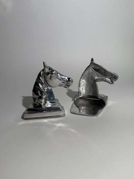 Silver Horse Book Ends