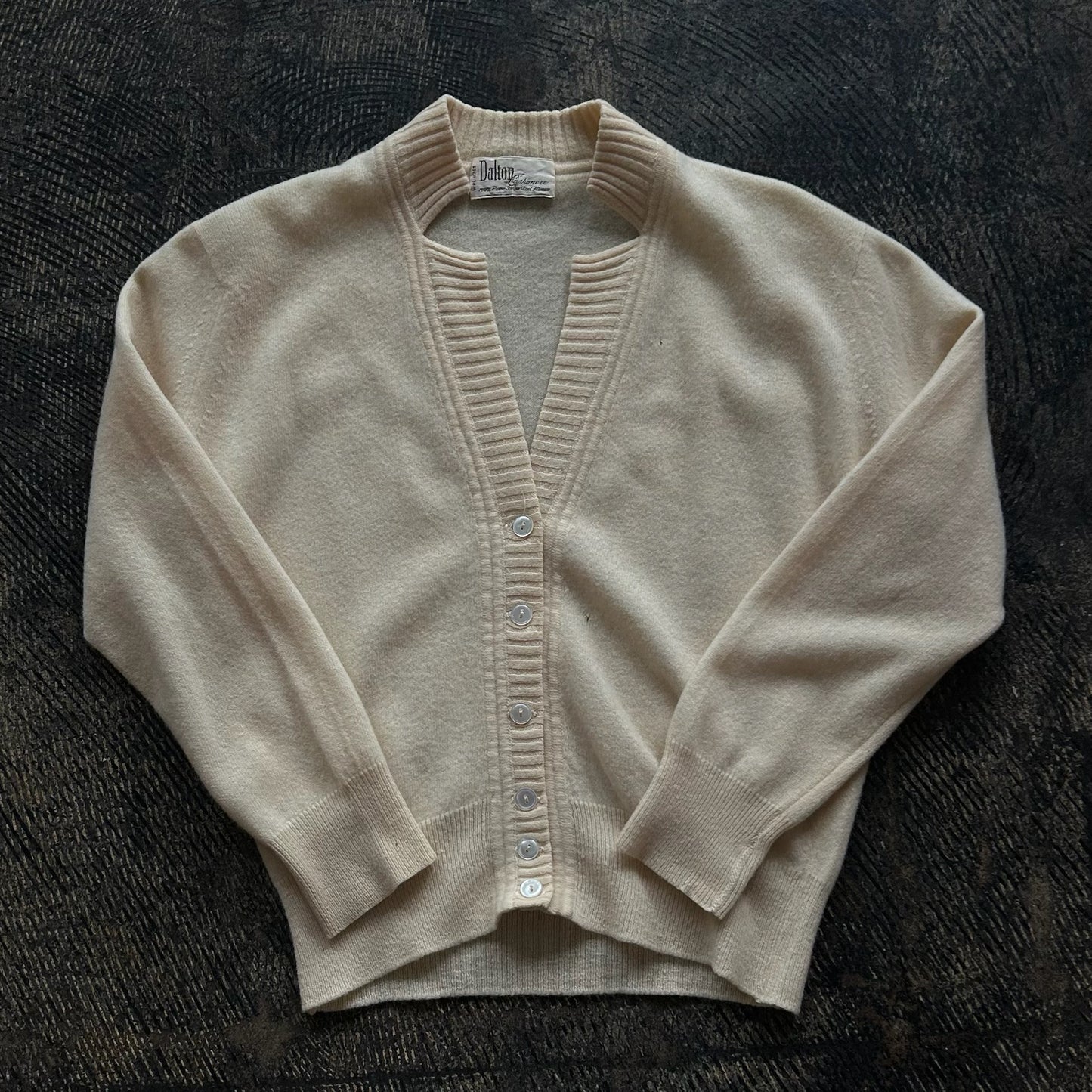 Cream Cashmere Button Up Cardigan