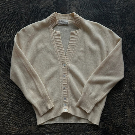 Cream Cashmere Button Up Cardigan