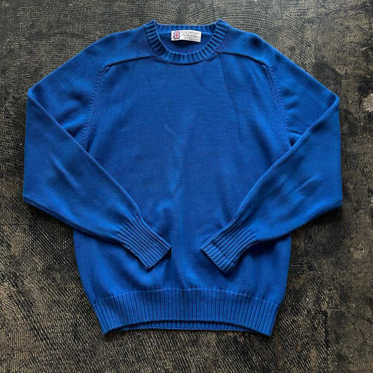 Blue Knit Golf Sweater