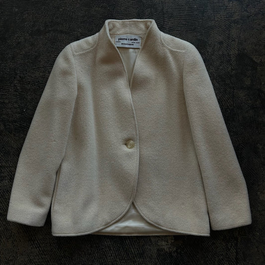 Cream Single Button Jacket