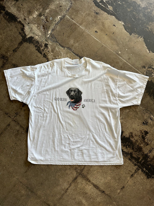White God Bless America Lab Tee