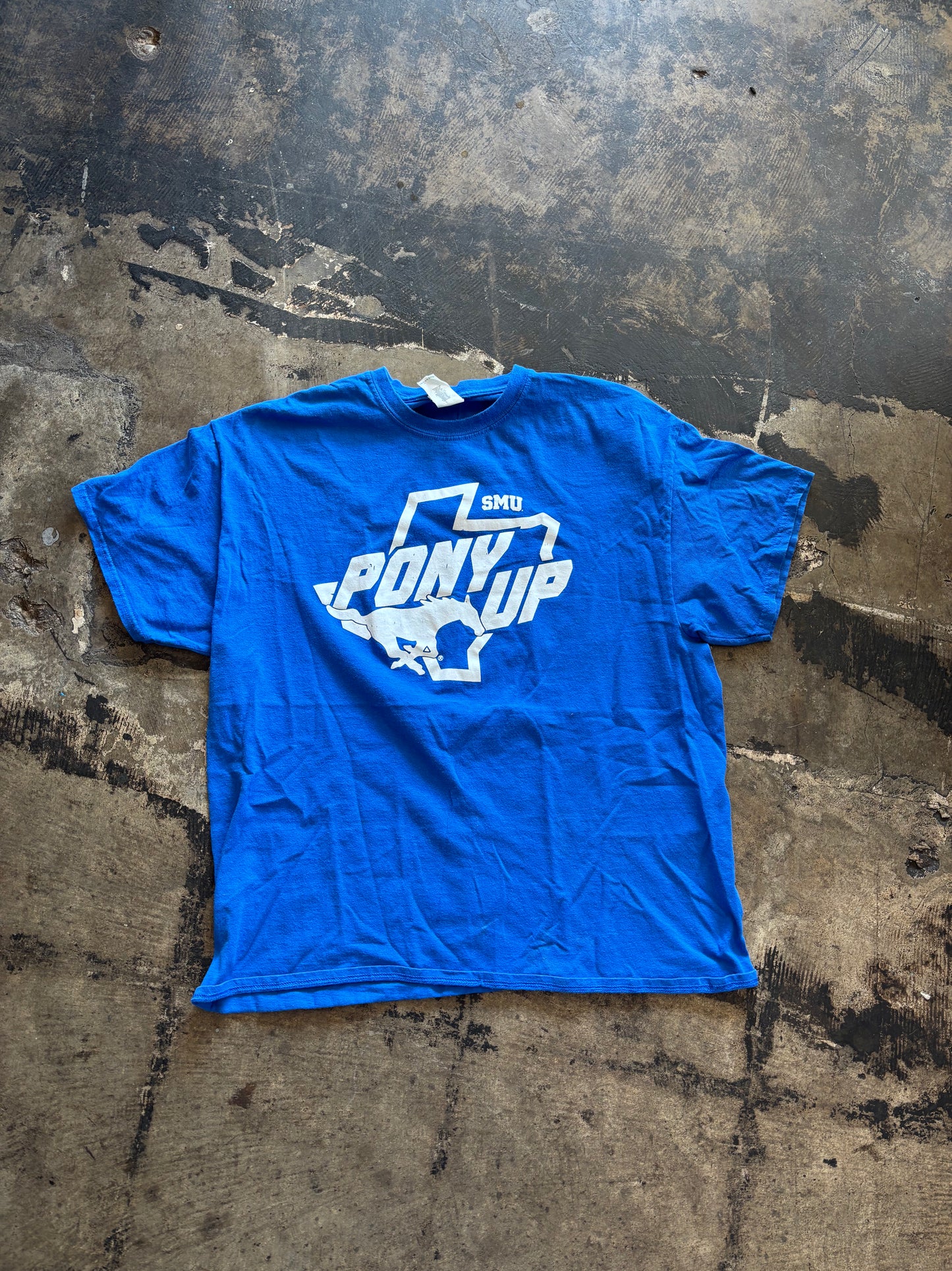 Blue SMU Pony Up Graphic Tee