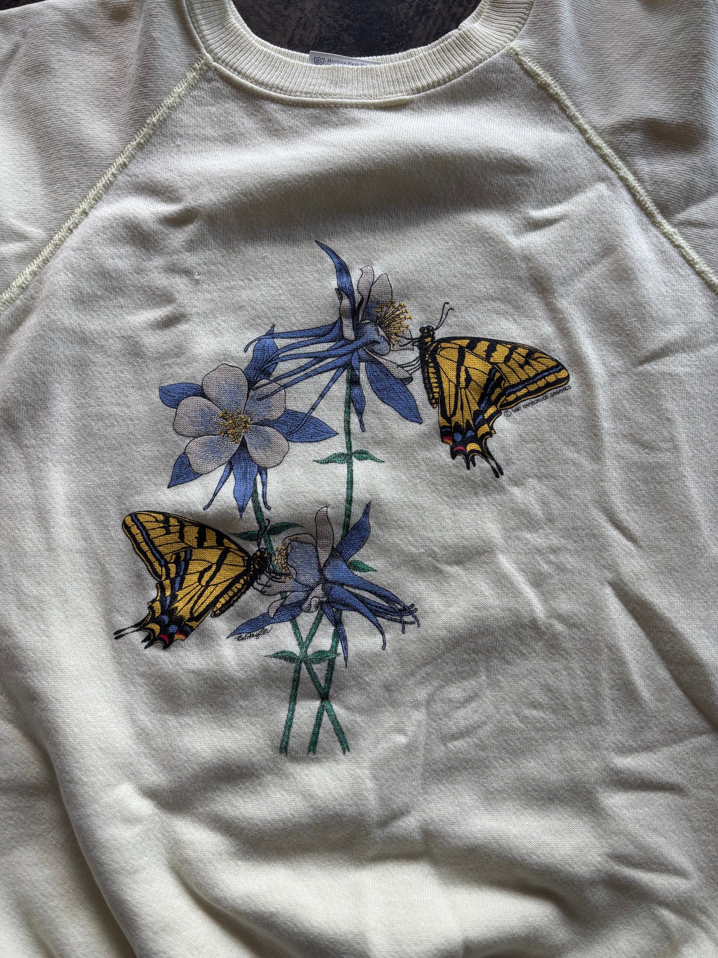 Butterfly Butter Yellow Crewneck