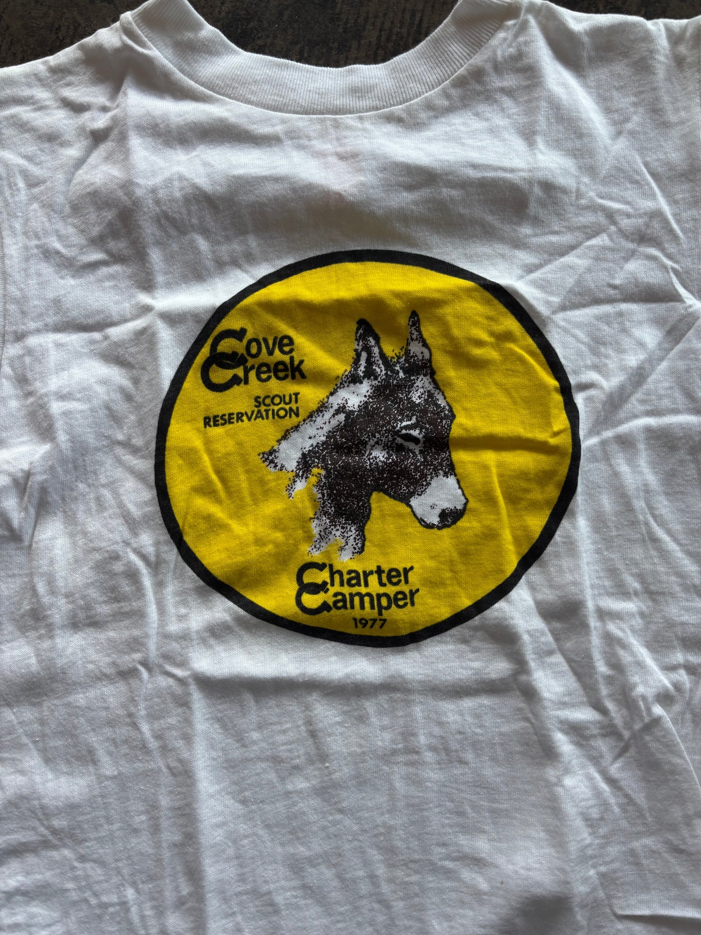 Cove Creek Scout Reservation Donkey White Graphic Tee