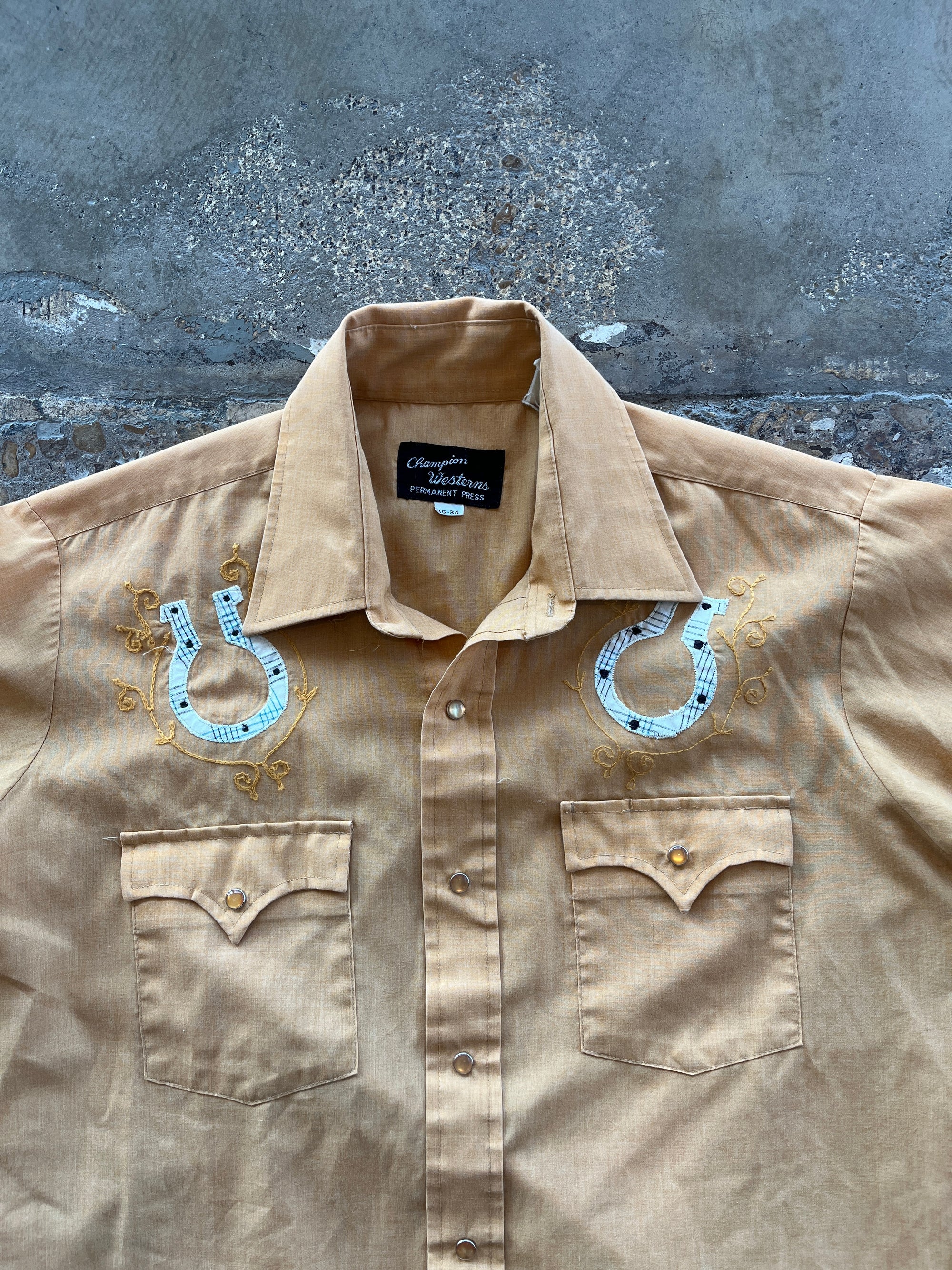 Champion's Western Yellow Pearl Snap