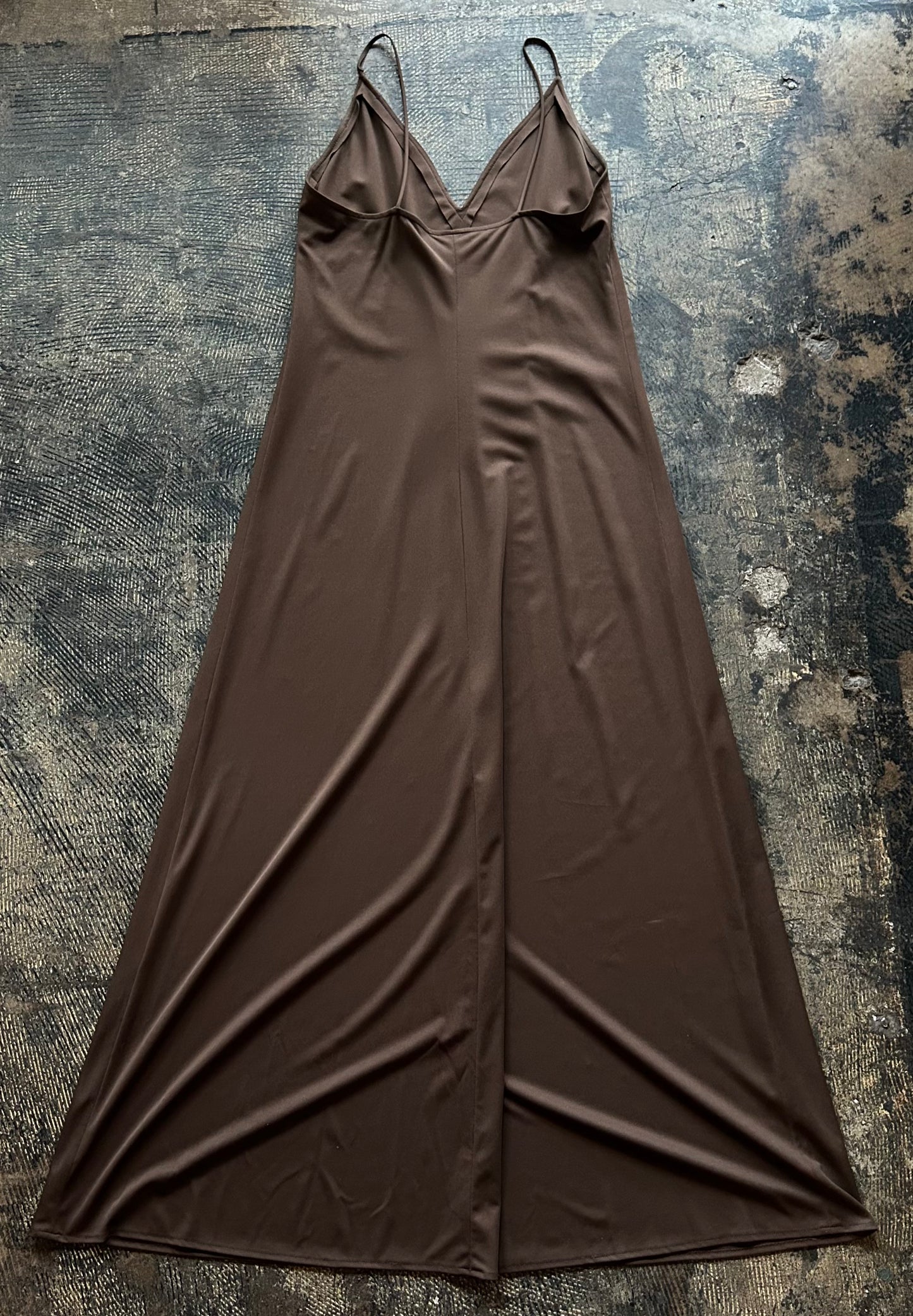 Brown Floral Layered Dress