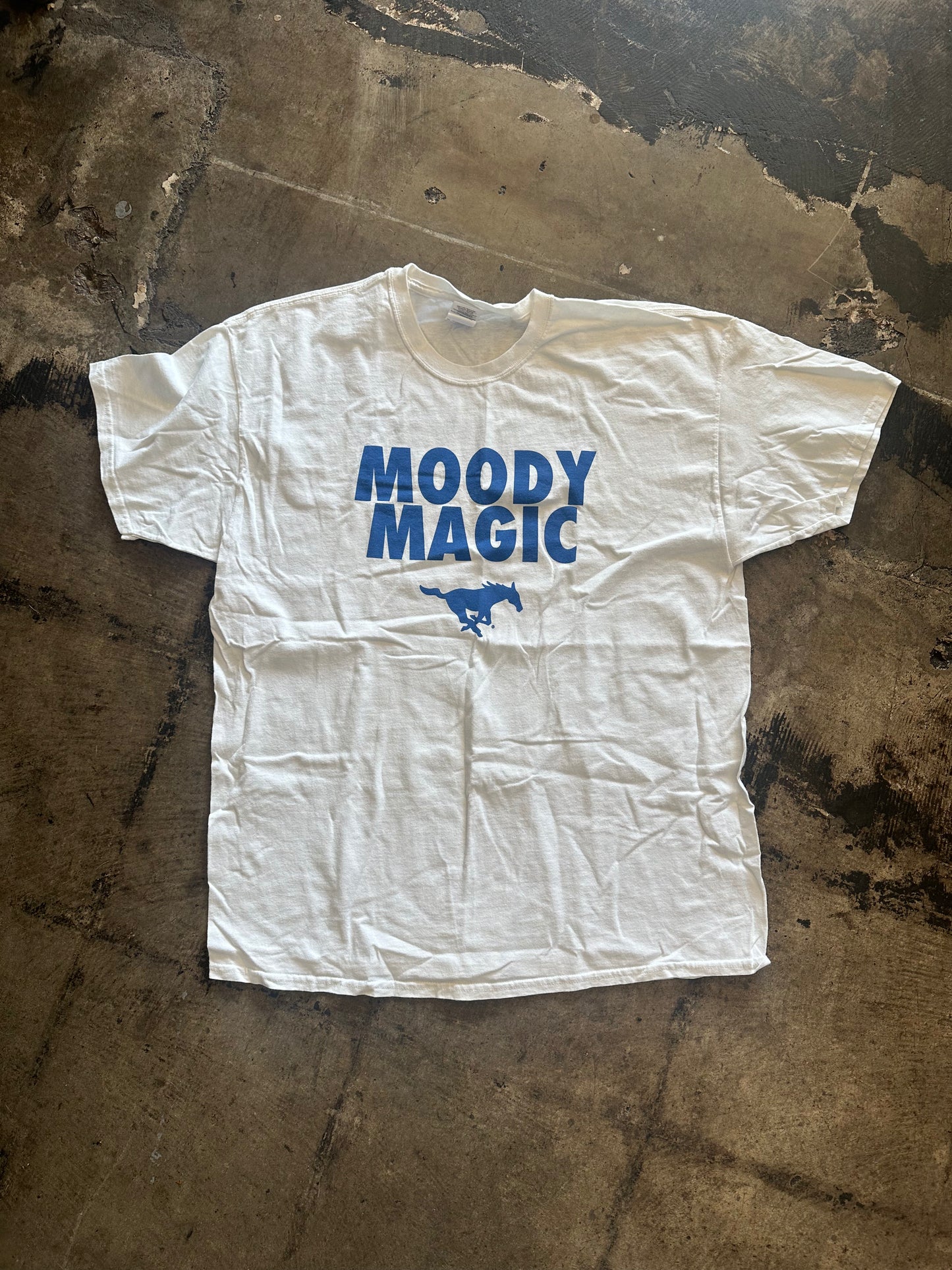 White SMU Moody Magic Graphic Tee