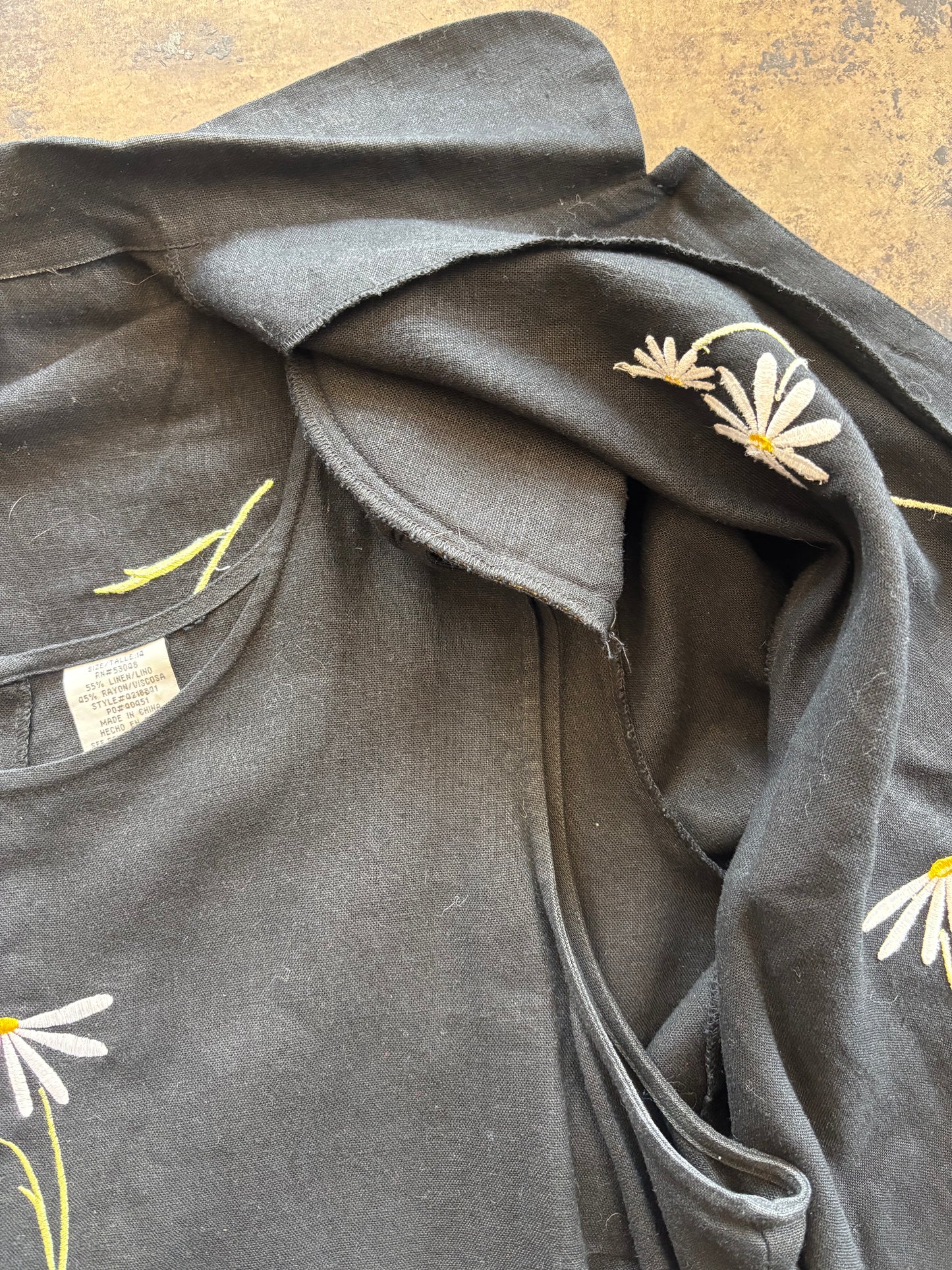 Black Daisy Maxi Dress Set