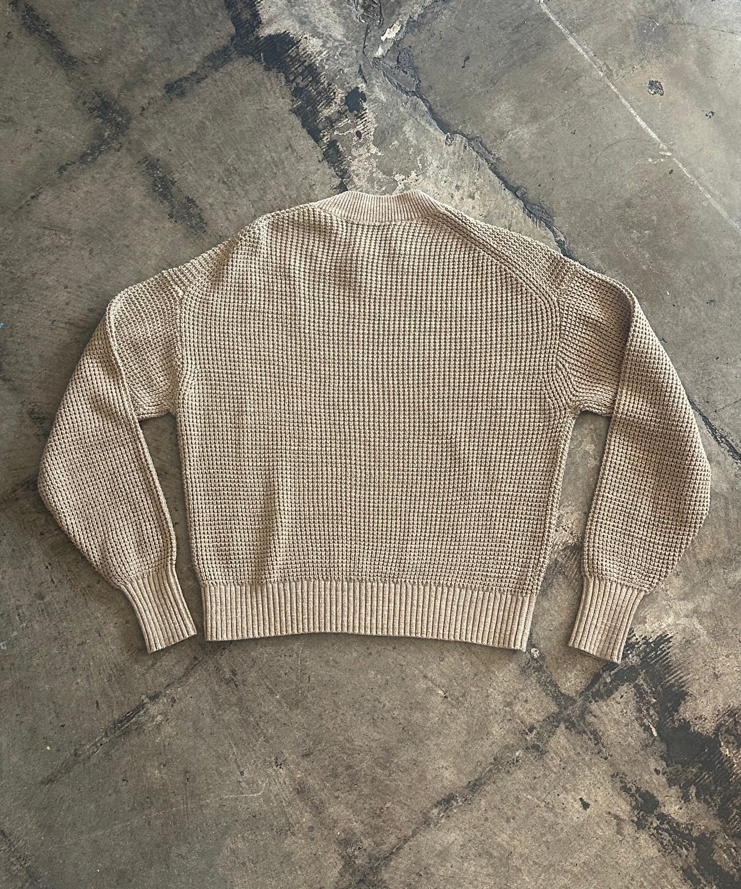 Buck Mason Mocha Waffle Knit Sweater