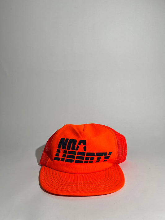 Neon Orange NRA Liberty Trucker Hat