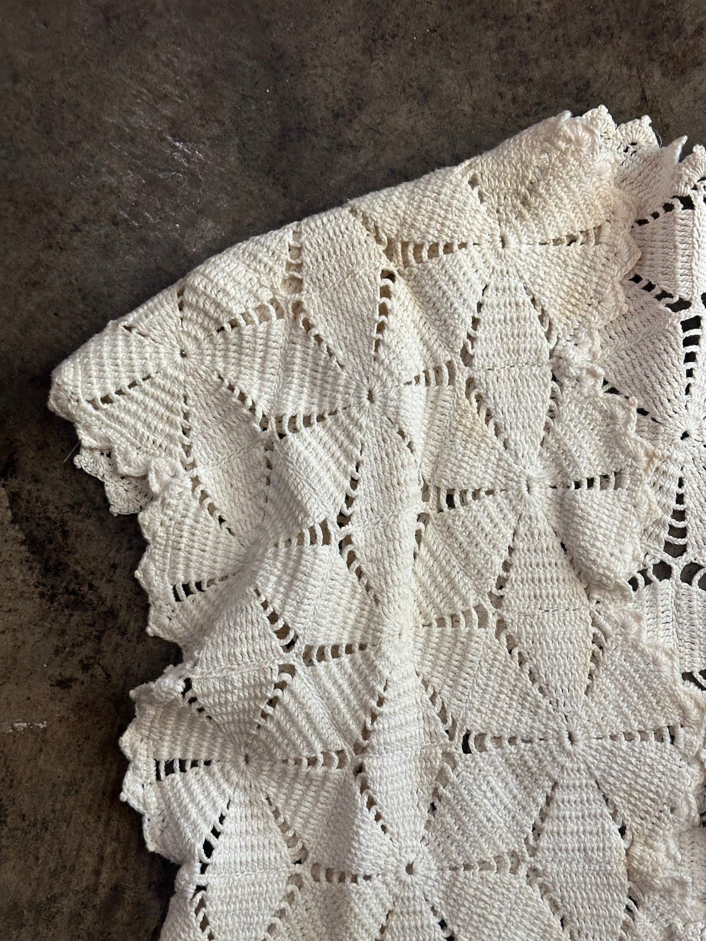 Crochet Snowflake Knit Open Front Vest