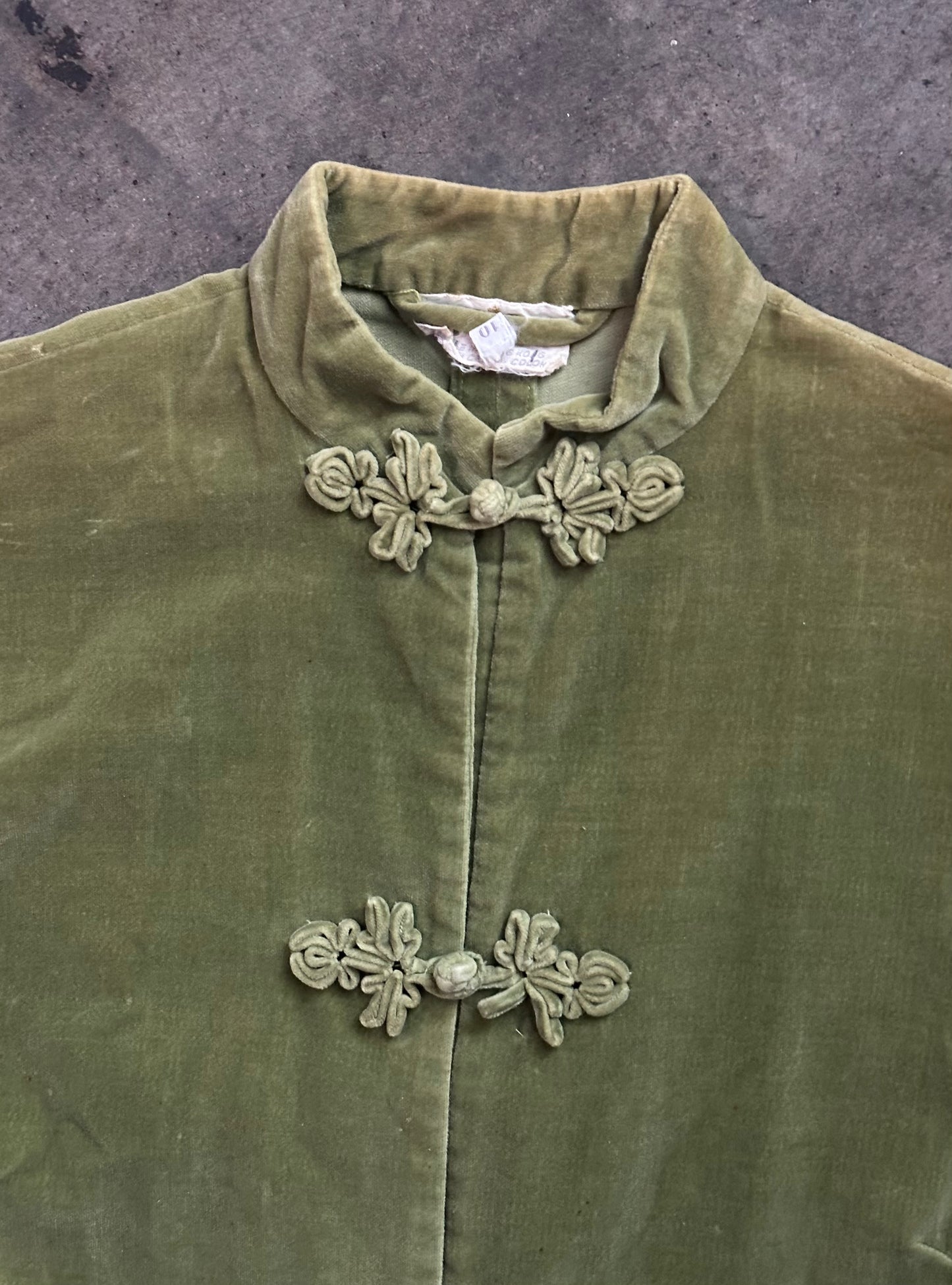 Dynasty Green Velvet Dress Coat