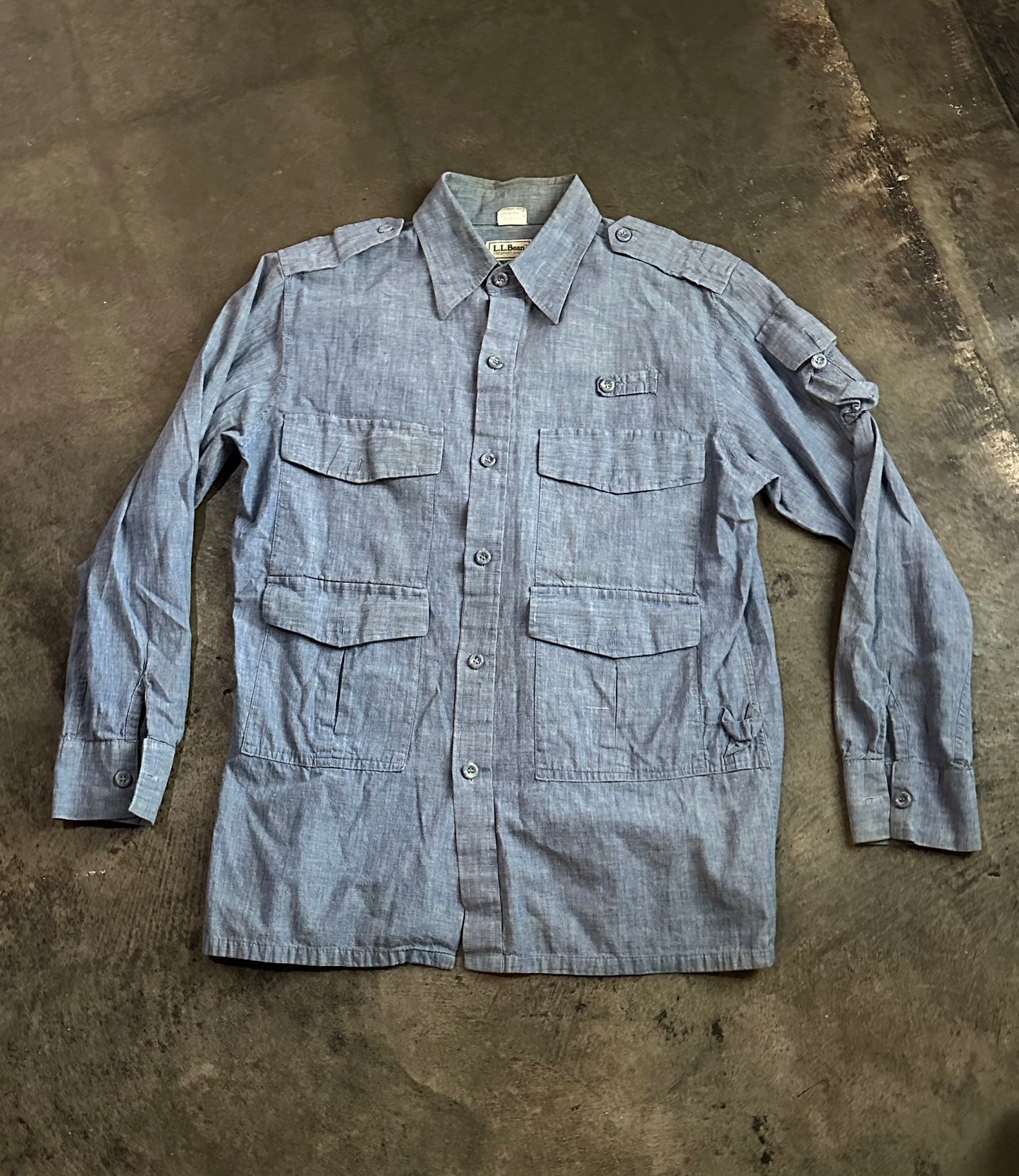 LL Bean Chambray Shirt Jacket