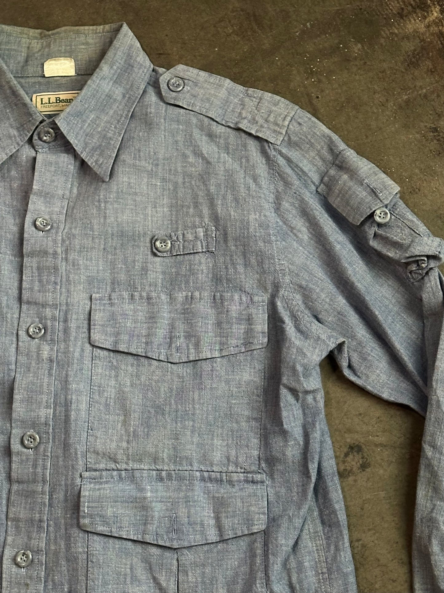 LL Bean Chambray Shirt Jacket