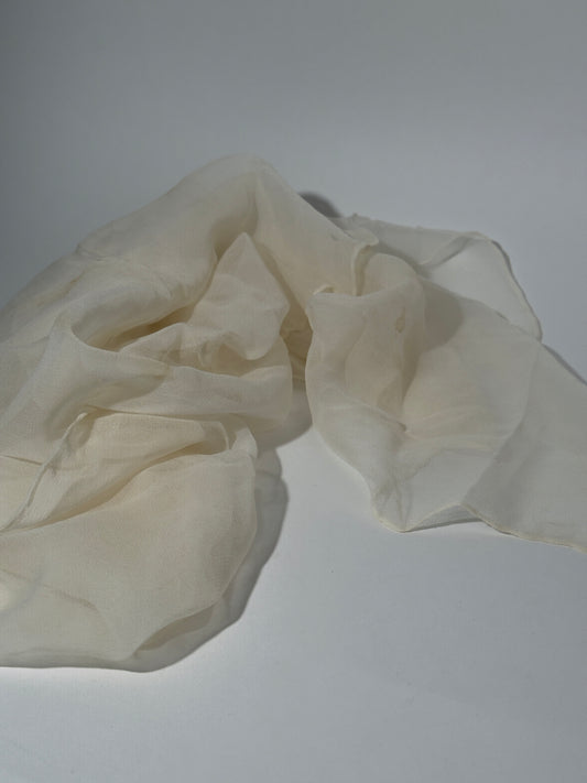 Large Cream Sheer Scarf