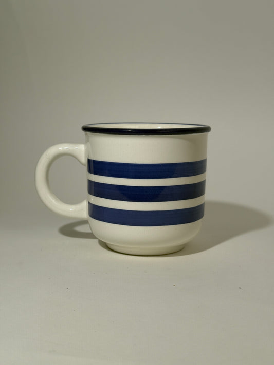 Blue Striped Ceramic Mug