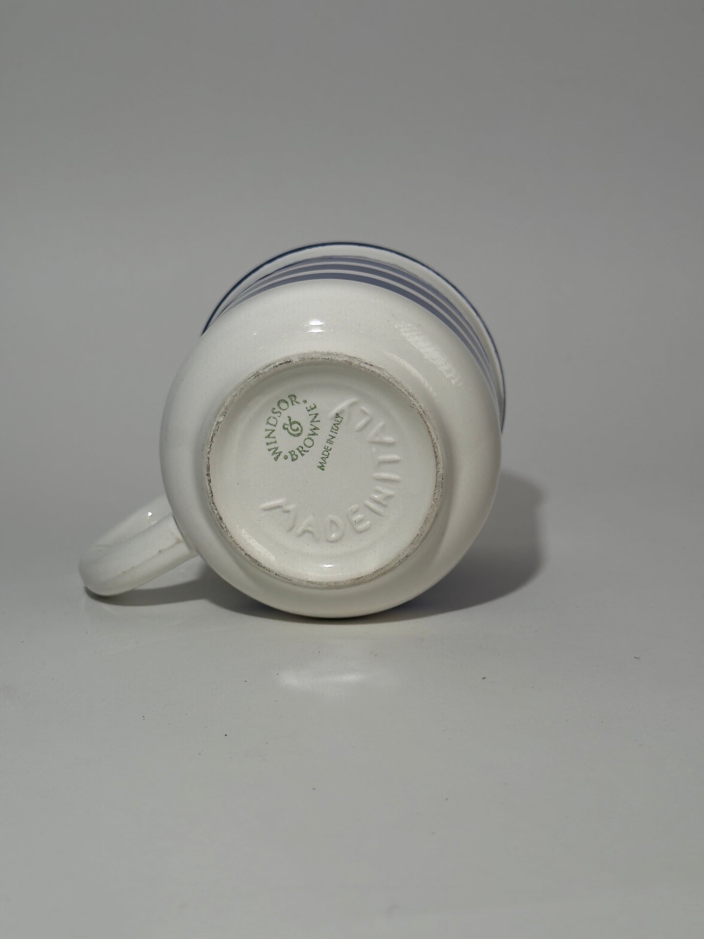 Blue Striped Ceramic Mug