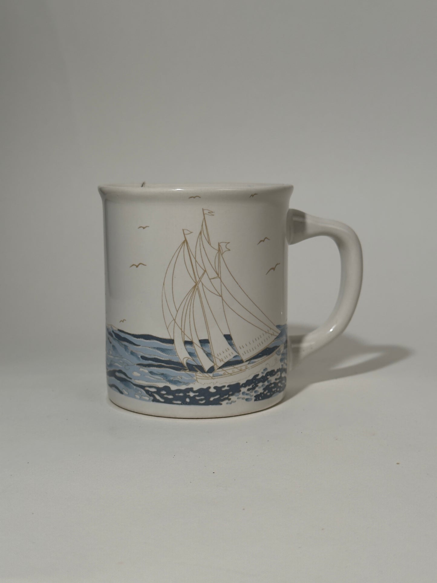 Ceramic Sailboat with Waves Mug