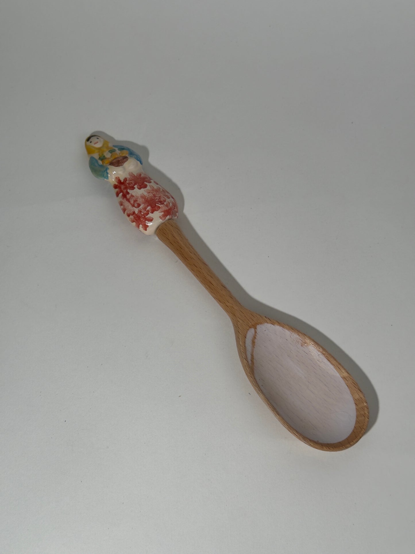 Wooden Spoon w/ Ceramic Topper