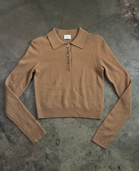 Brown Wilfred Cashmere Long Sleeve Sweater