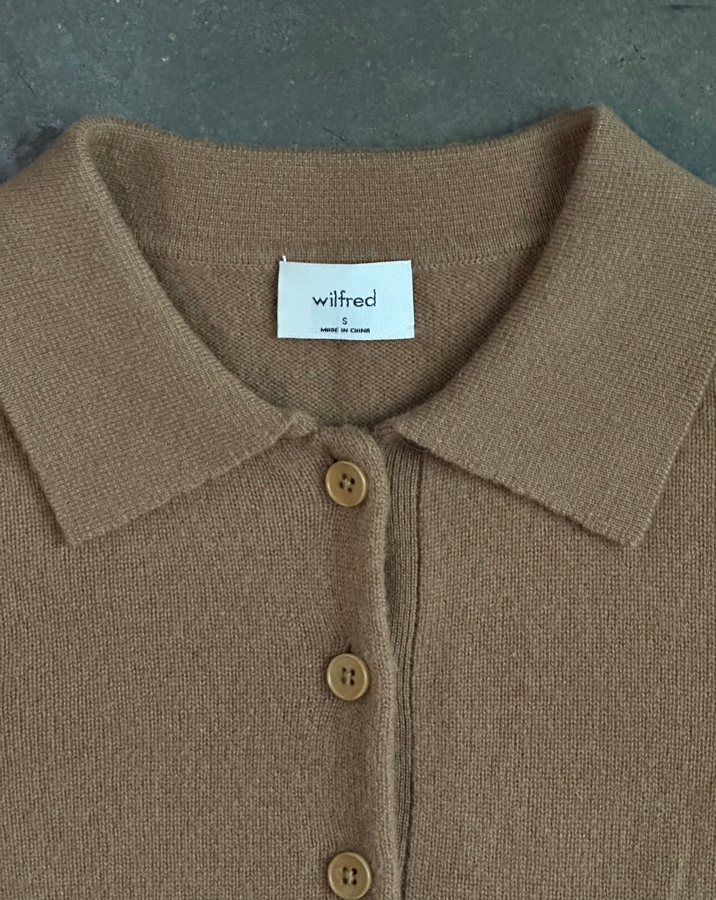 Brown Wilfred Cashmere Long Sleeve Sweater