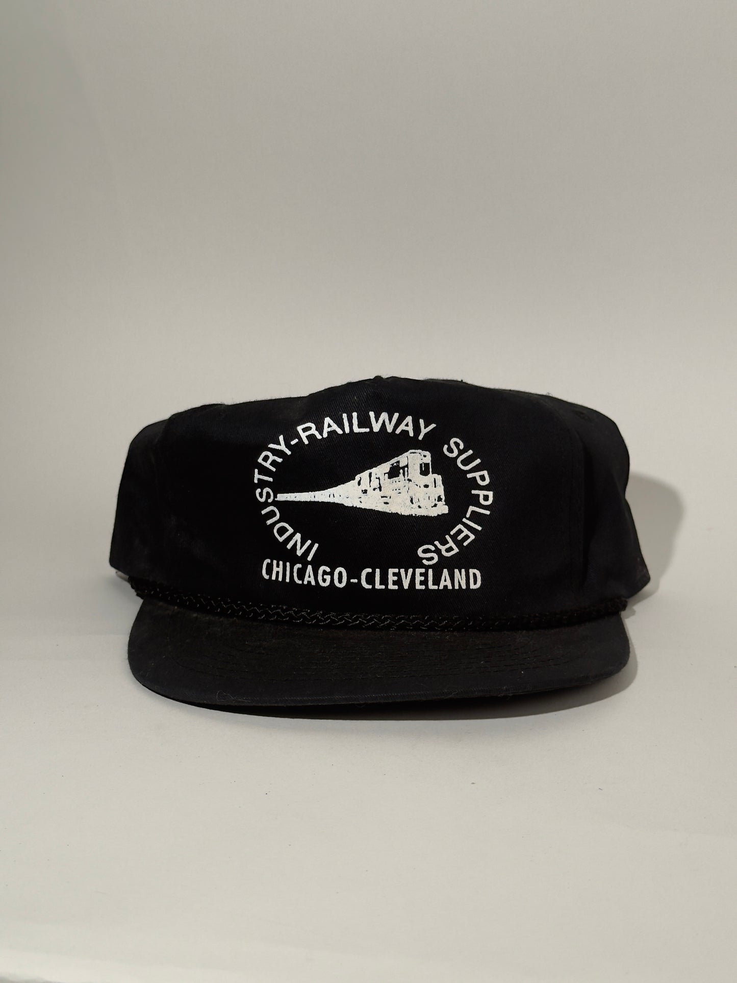 Black Industry Railway Suppliers Rope Brim Hat