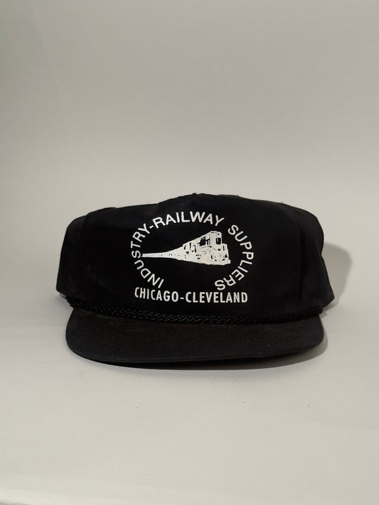 Black Industry Railway Suppliers Rope Brim Hat