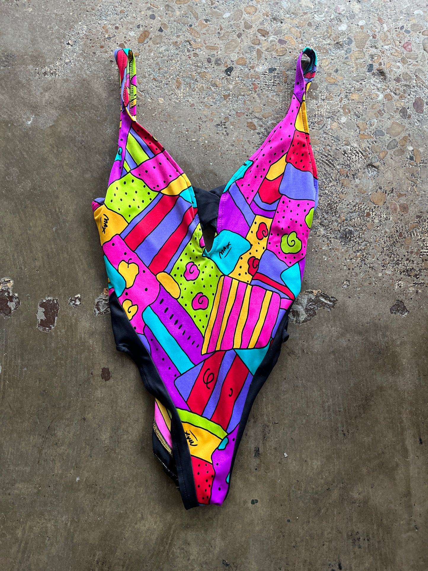 NeoMax Swim 80s Patterned One Piece