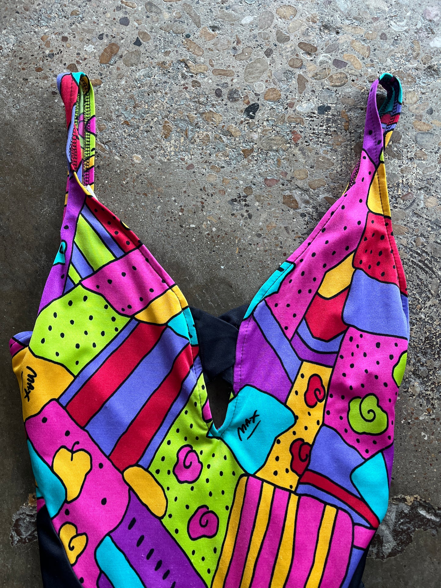 NeoMax Swim 80s Patterned One Piece