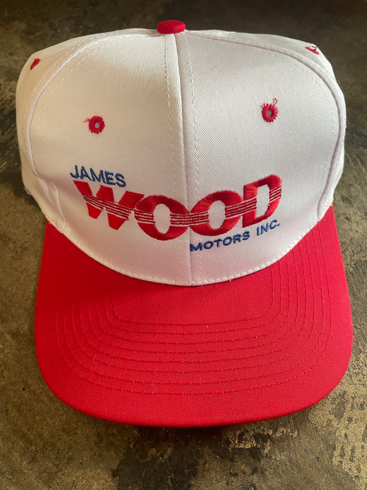 Red + White James Wood Motors Hat