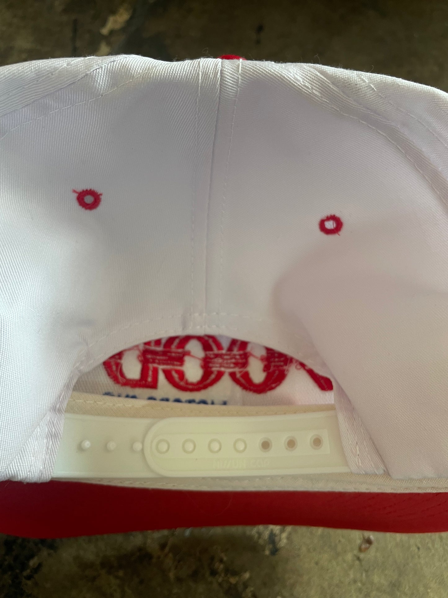 Red + White James Wood Motors Hat