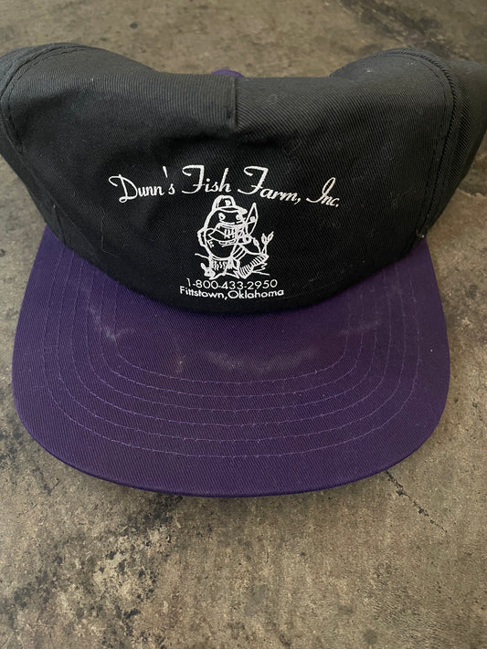 Black + Purple Dunns Fish Farm Hat