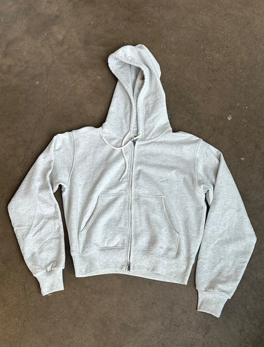 Light Heather Gray Buck Mason Full Zip Hoodie