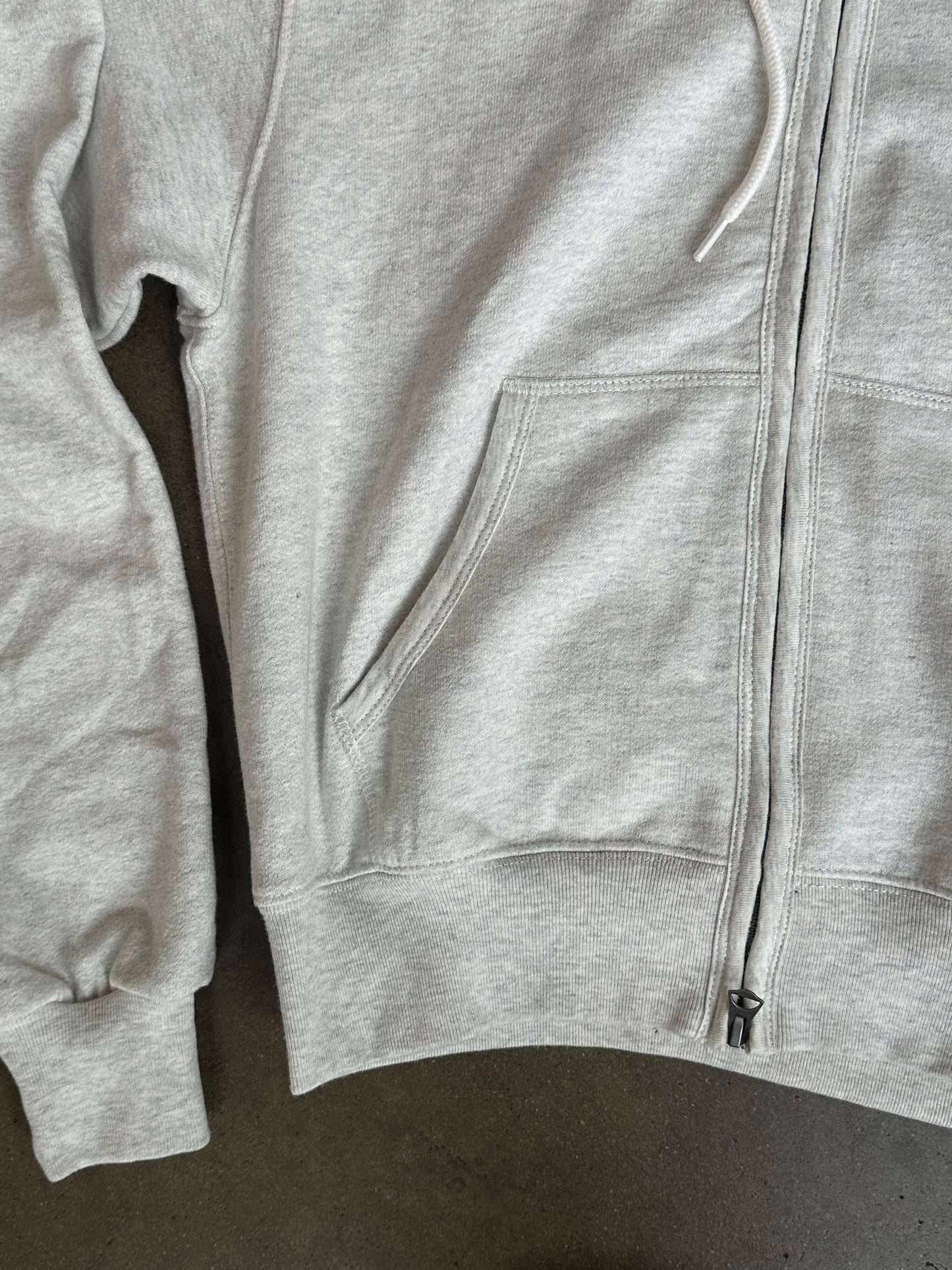 Light Heather Gray Buck Mason Full Zip Hoodie