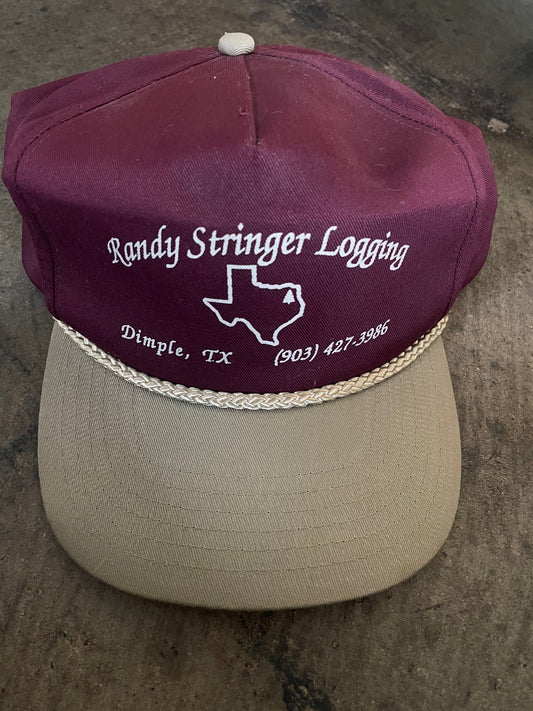 Maroon Randy Stringer Logging Hat