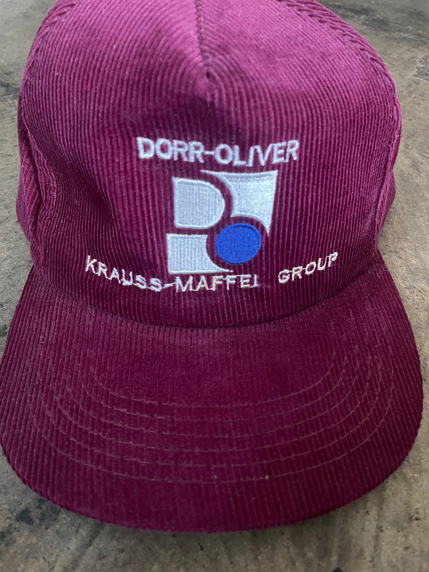 Burgundy Corduroy Group Snapback