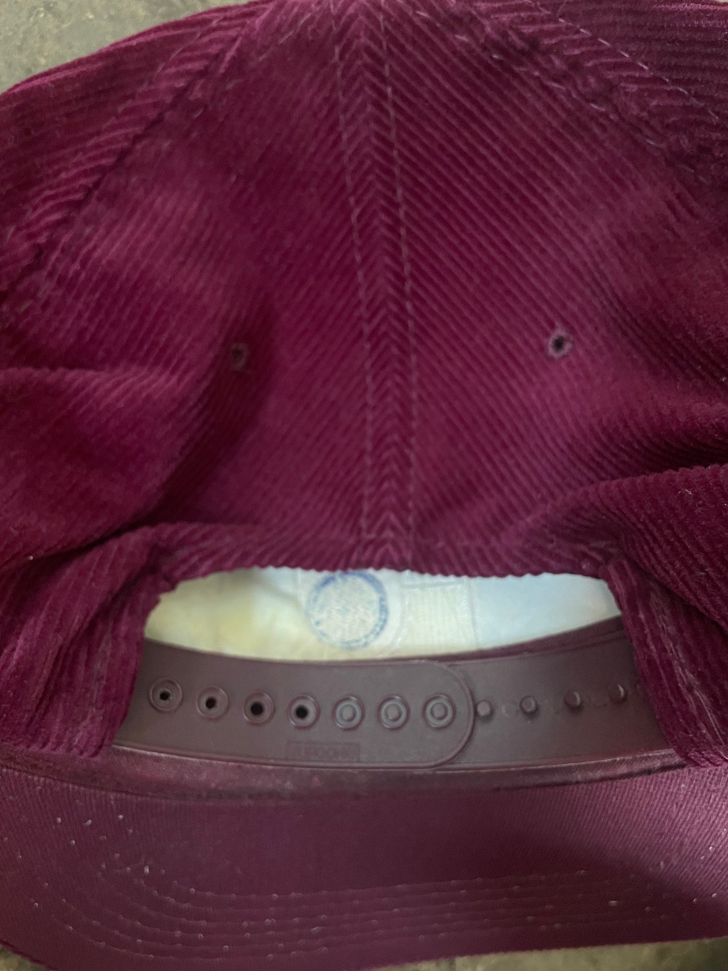Burgundy Corduroy Group Snapback