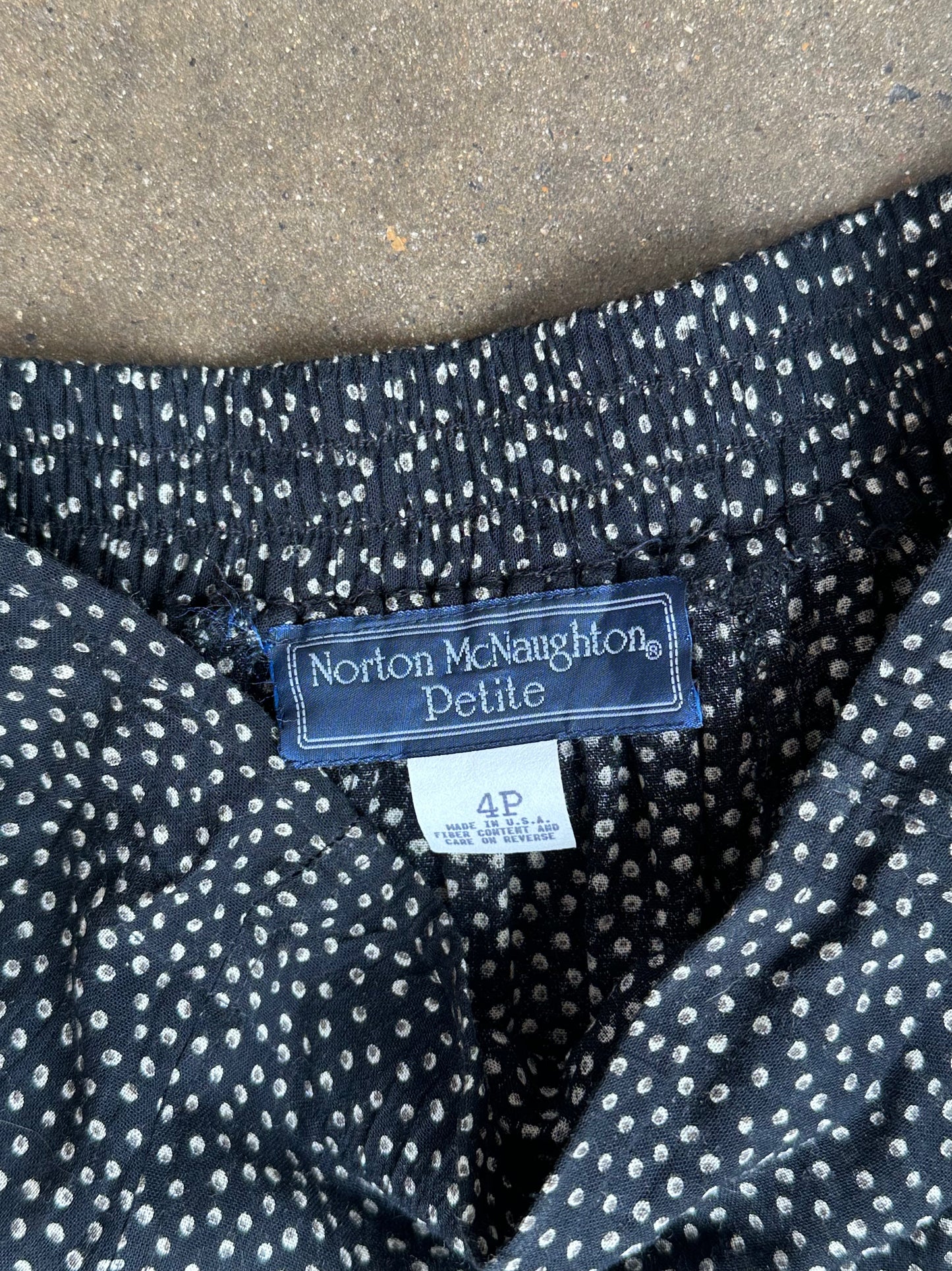 Black Abstract Polka Dot Skirt