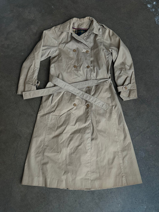 Tan Neiman Martens Belted Rain Coat