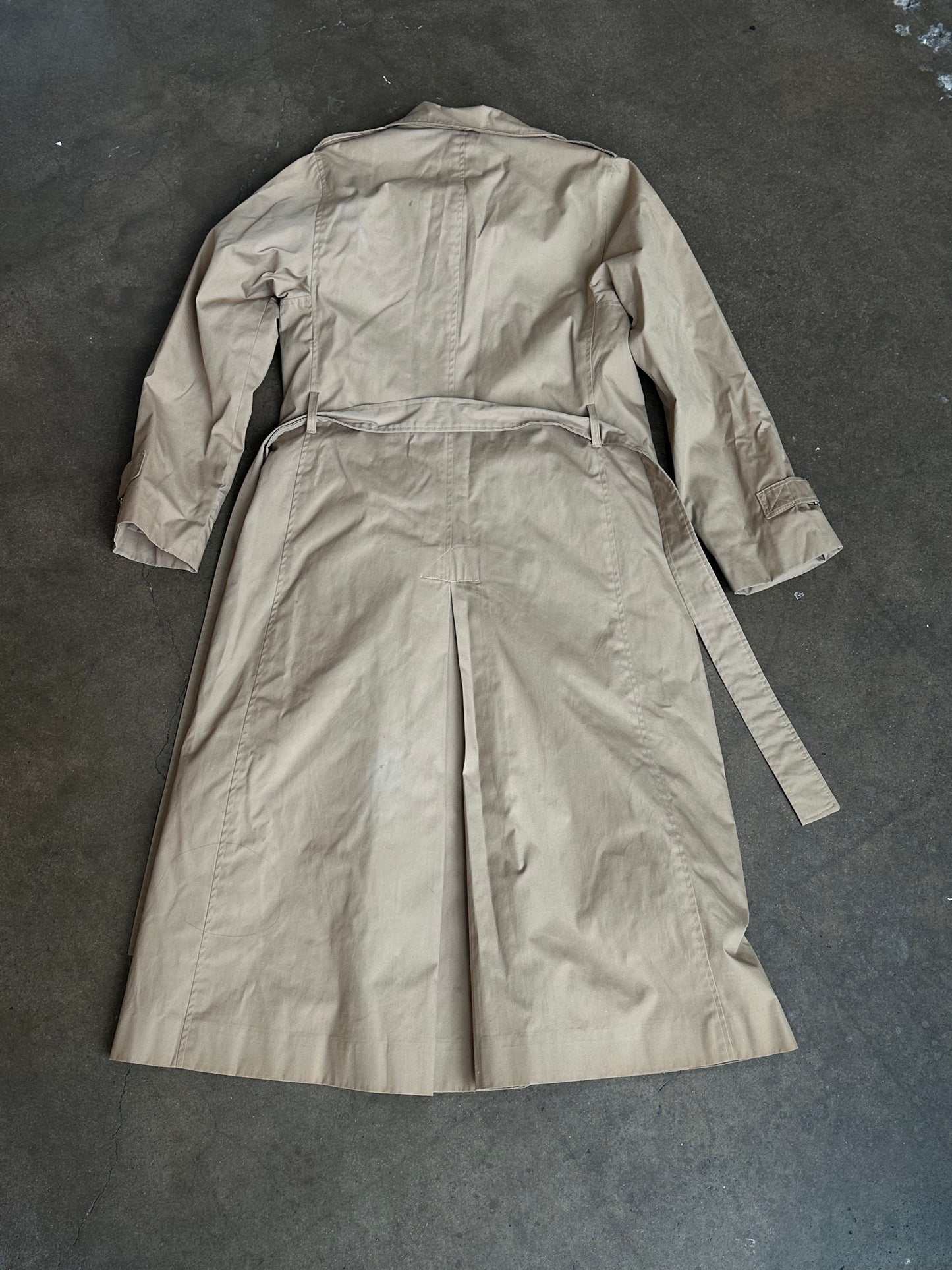 Tan Neiman Martens Belted Rain Coat