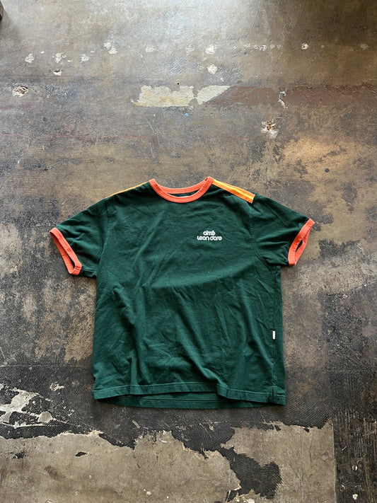 Aime Leon Dore Green Retro Ringer Tee