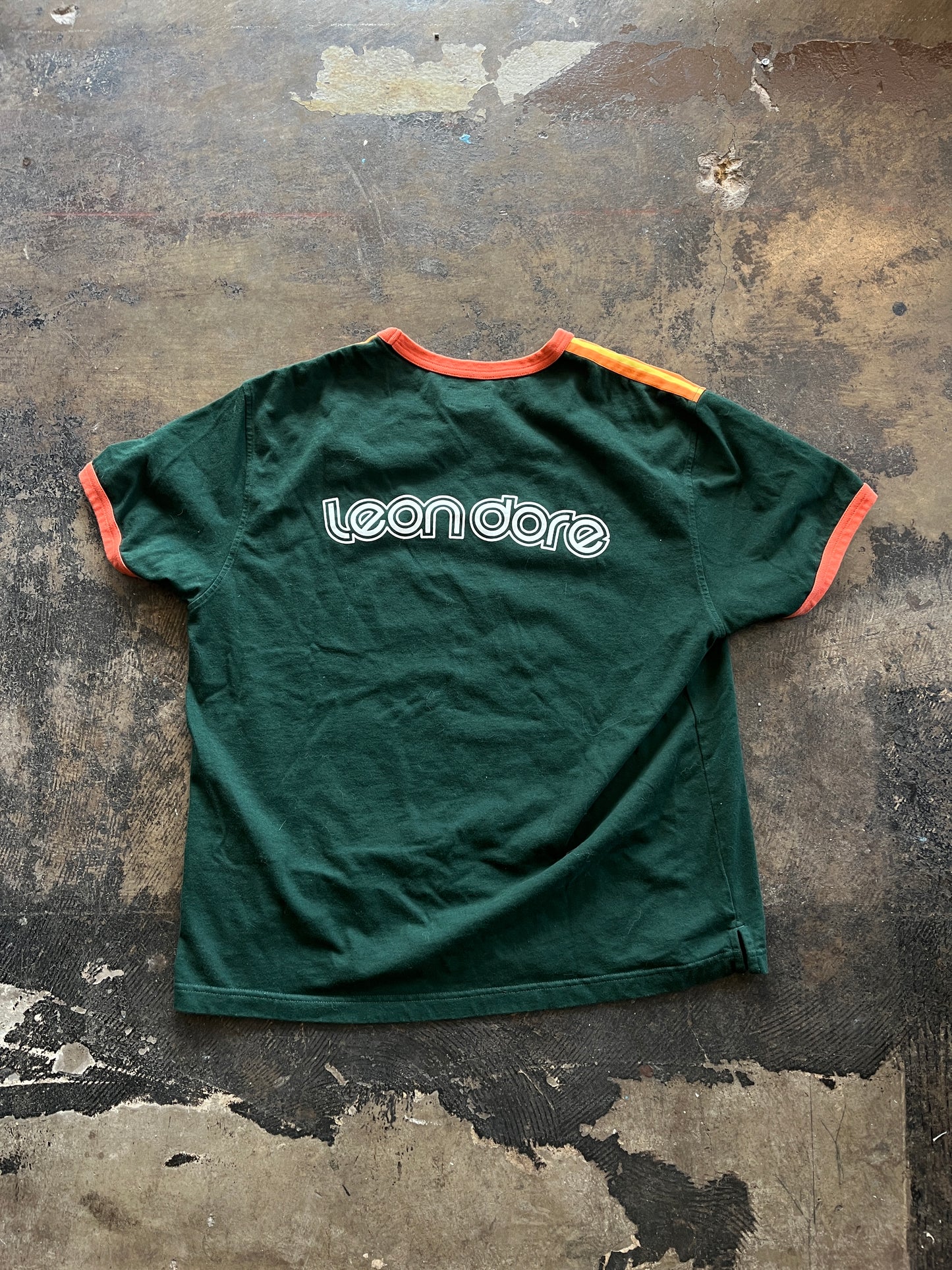 Aime Leon Dore Green Retro Ringer Tee