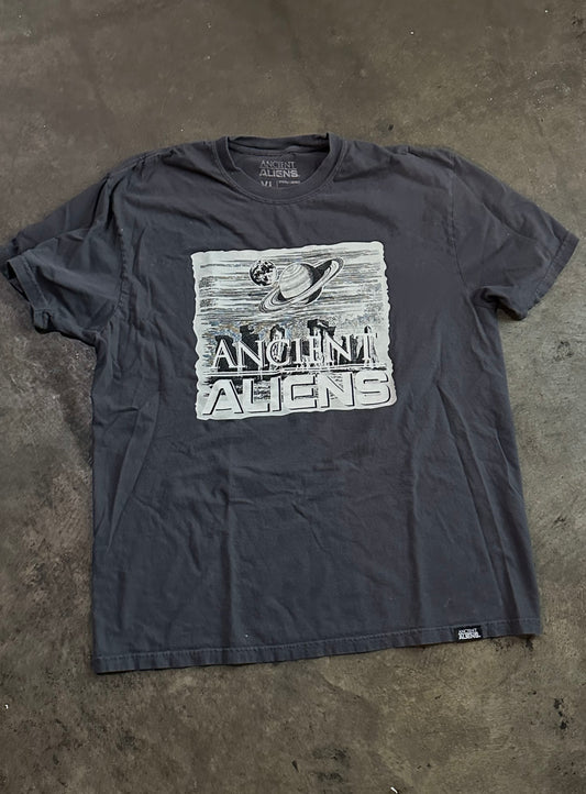 Gray Ancient Aliens Graphic Tee