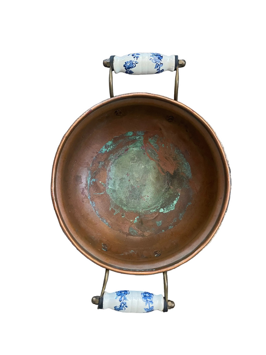 Copper Bowl w/ Feet + Handles