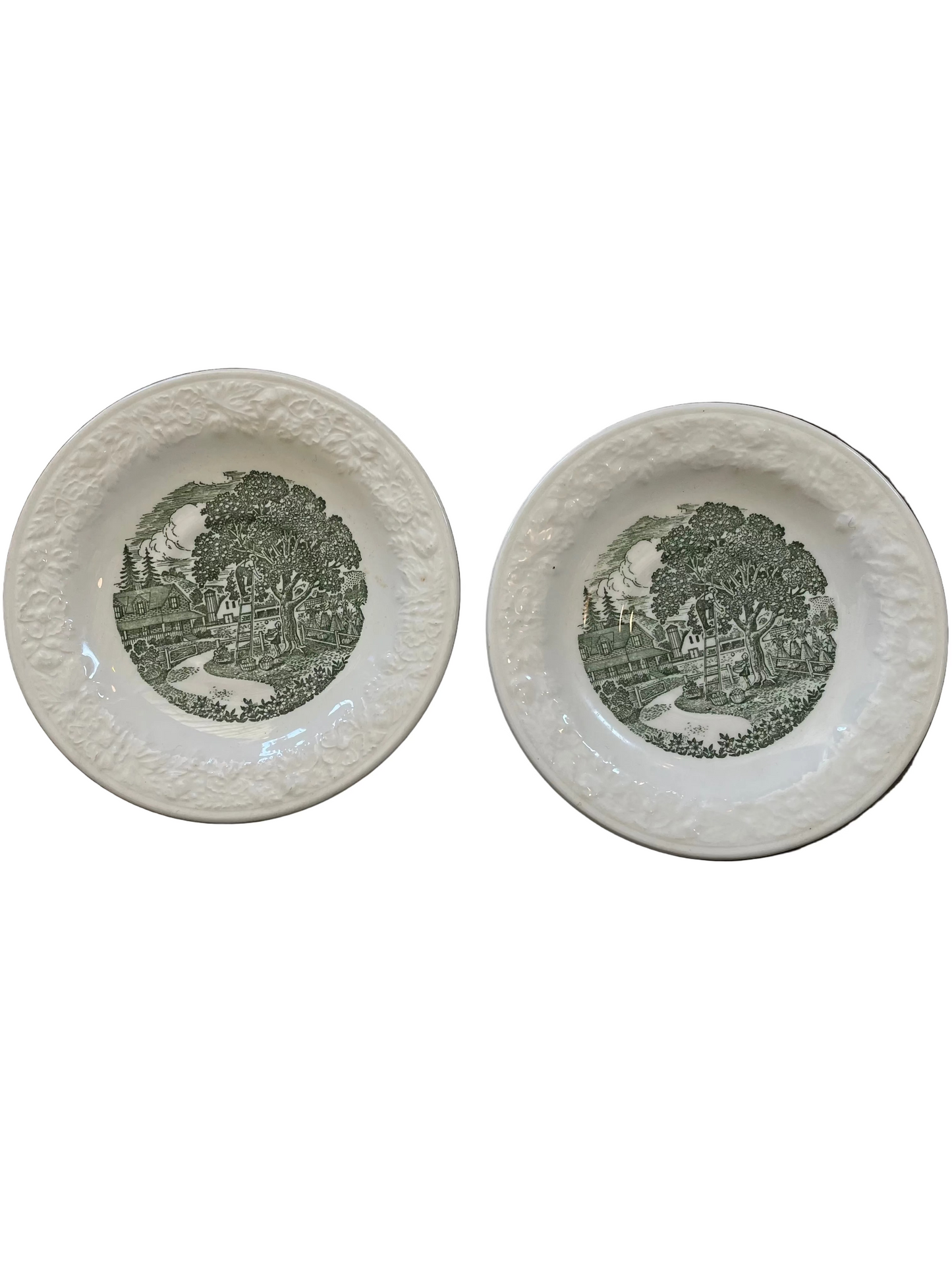 Green French Farm Plates