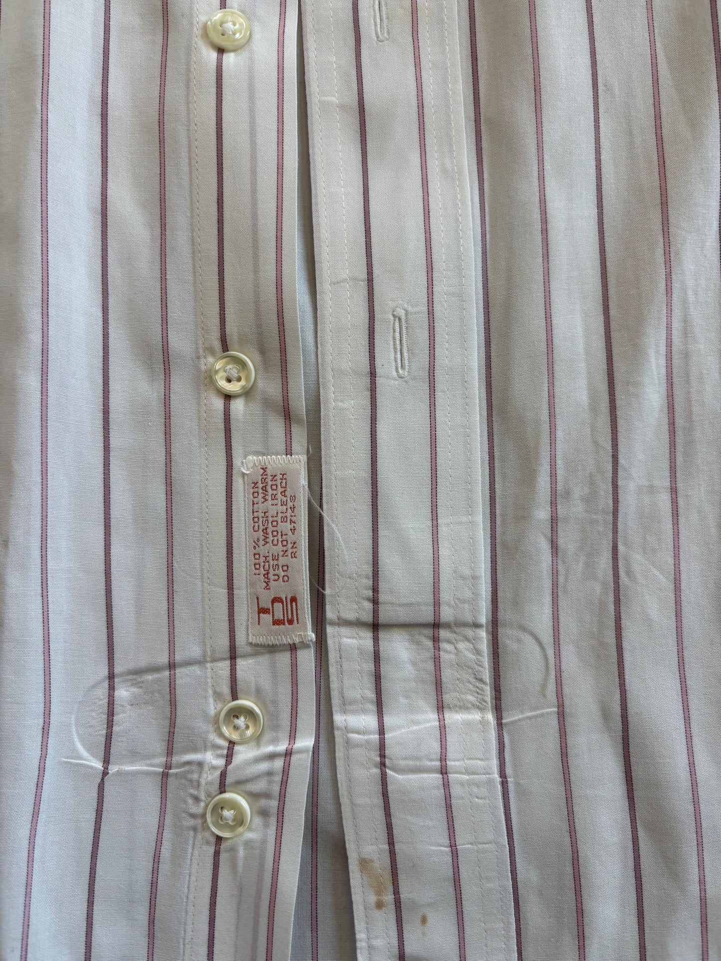 Luskeys Mauve Striped Short Sleeve Button Down