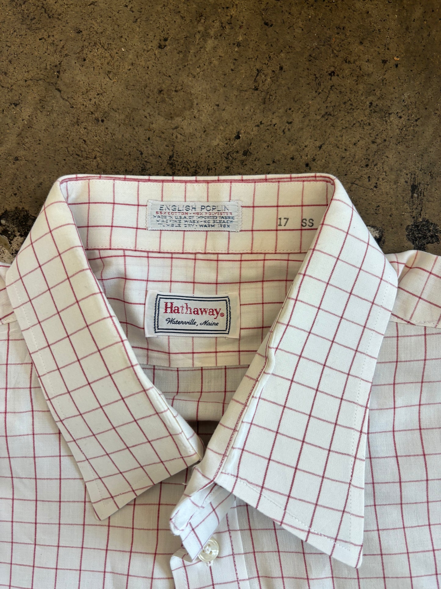 Red Square Plaid Short Sleeve Button Down