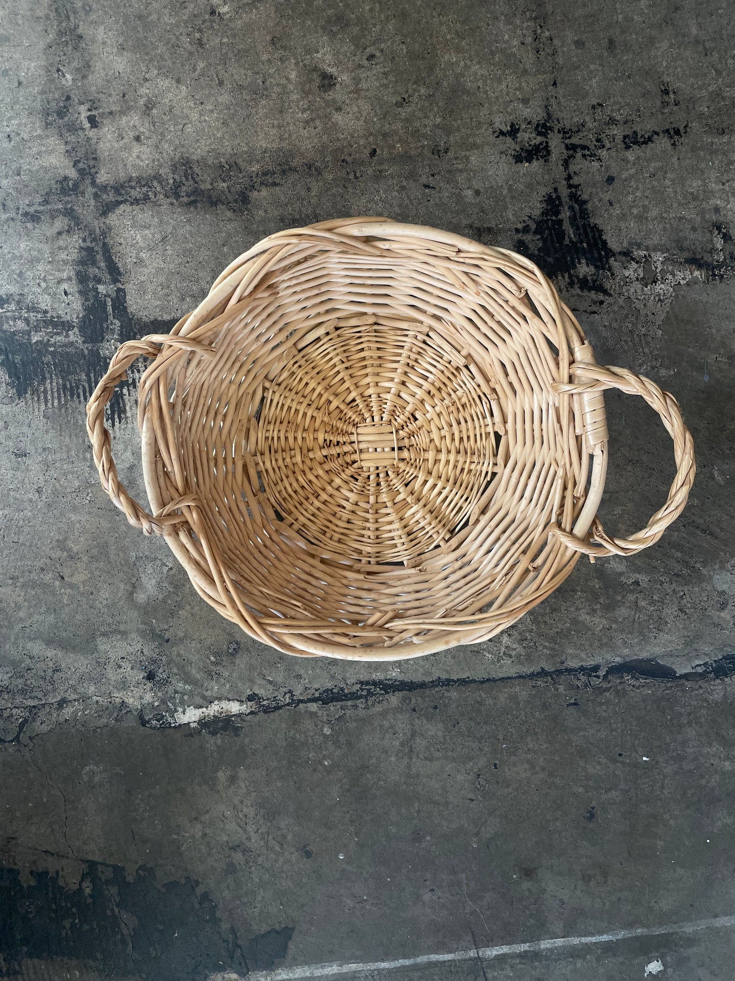 Light Straw Two Handle Basket