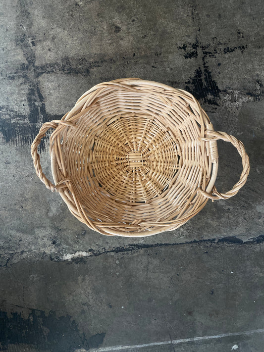 Light Straw Two Handle Basket